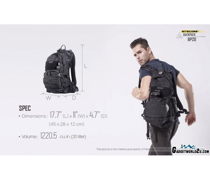 Nitecore BP20 Tactical Multi-Purpose Backpack
