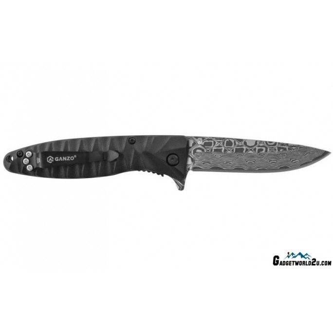 Ganzo G620-B2 Liner Lock Folding Knife (Black, Etched)