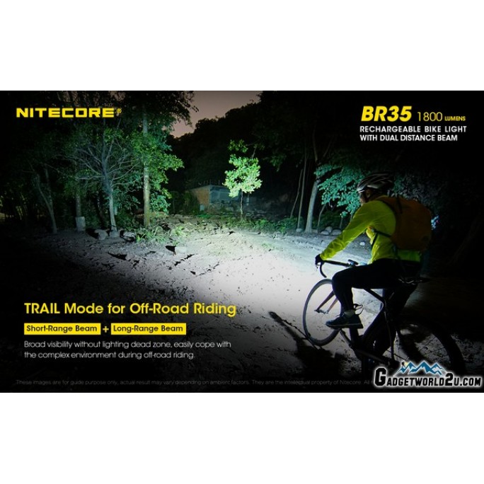 Nitecore BR35 1800L Dual Beam Rechargeable Bicycle Light