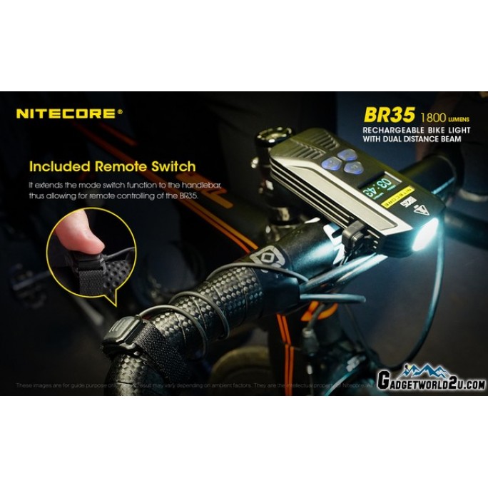 Nitecore BR35 1800L Dual Beam Rechargeable Bicycle Light