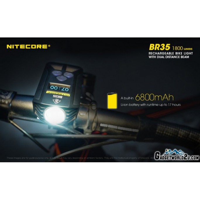Nitecore BR35 1800L Dual Beam Rechargeable Bicycle Light