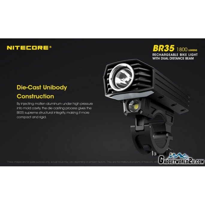 Nitecore BR35 1800L Dual Beam Rechargeable Bicycle Light