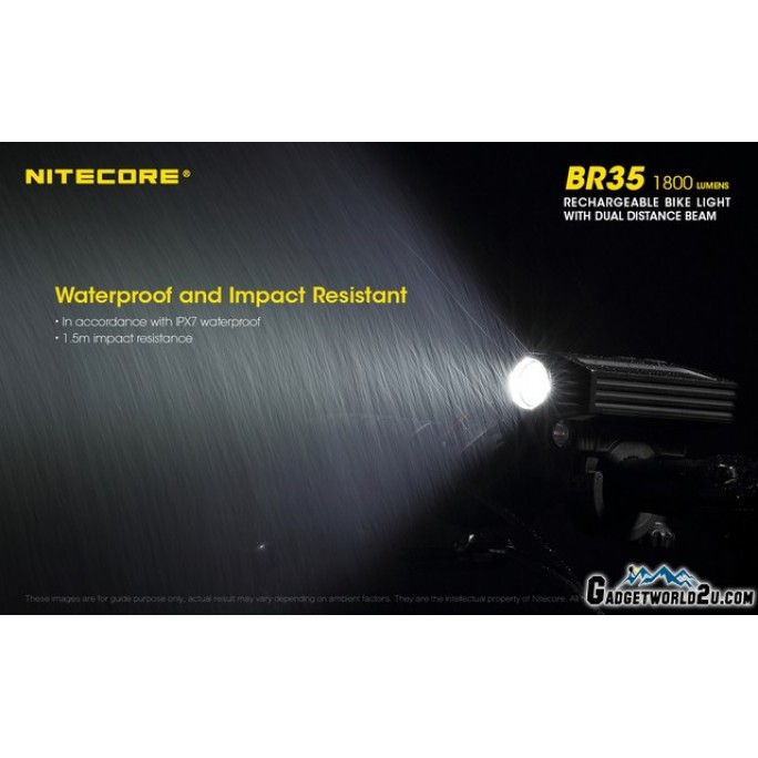 Nitecore BR35 1800L Dual Beam Rechargeable Bicycle Light
