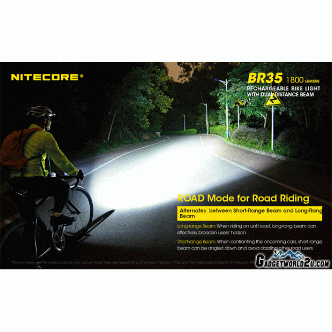 Nitecore BR35 1800L Dual Beam Rechargeable Bicycle Light