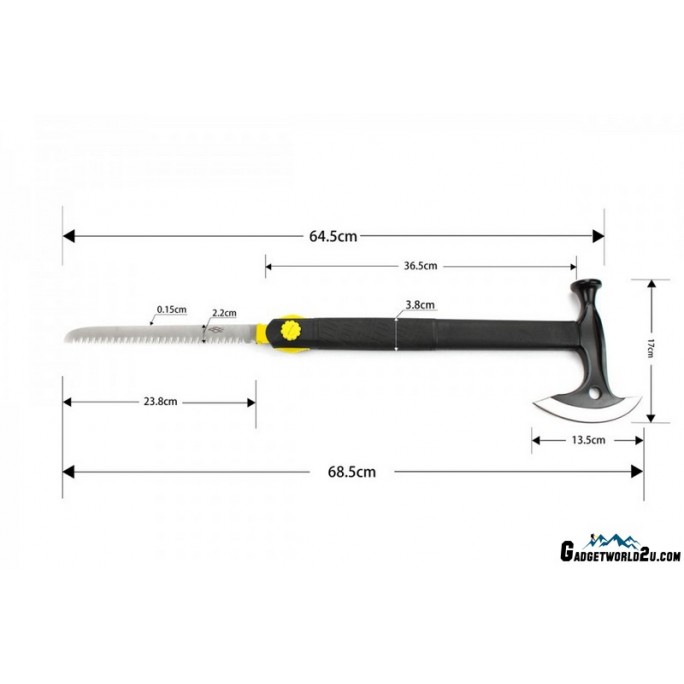 Ganzo Firebird Axe Hammer Saw w Fire Starter FSA02-YE