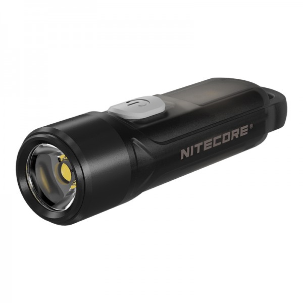 Nitecore TIKI LE (Black) w RED & BLUE LED Keychain 300L Type-C Rechargeable Flashlight