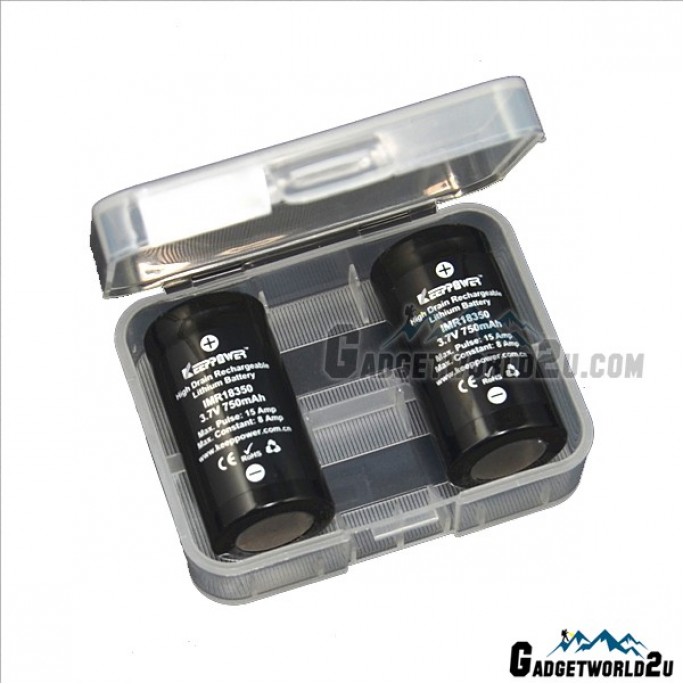 Battery Storage Case for 2x 18500 / 18490 / 18350 / 16340 Battery