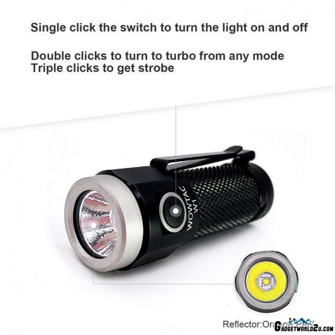 WOWTAC W1 CREE XP-G2 CW LED 562L Rechargeable Flashlight