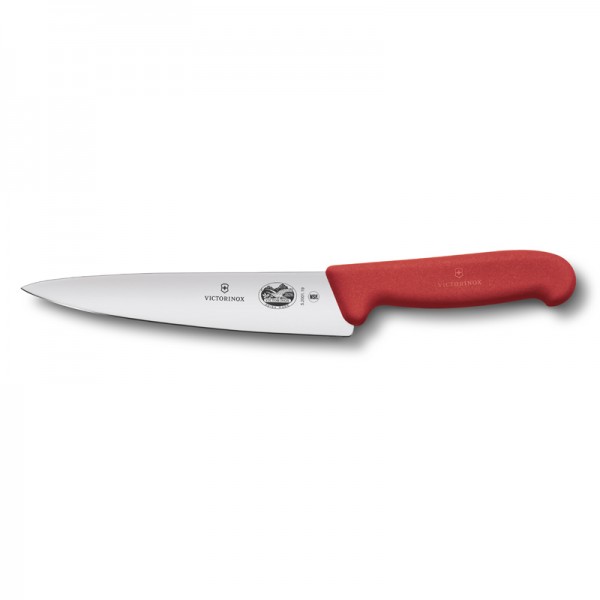 Victorinox Fibrox 19cm Rigid Carving Knife Red 5.2001.19