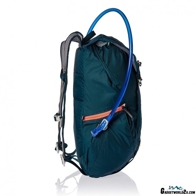 Camelbak Arete 18 16.5L Hydration Backpack with 1.5L Crux Reservoir Deep Teal Hot Coral