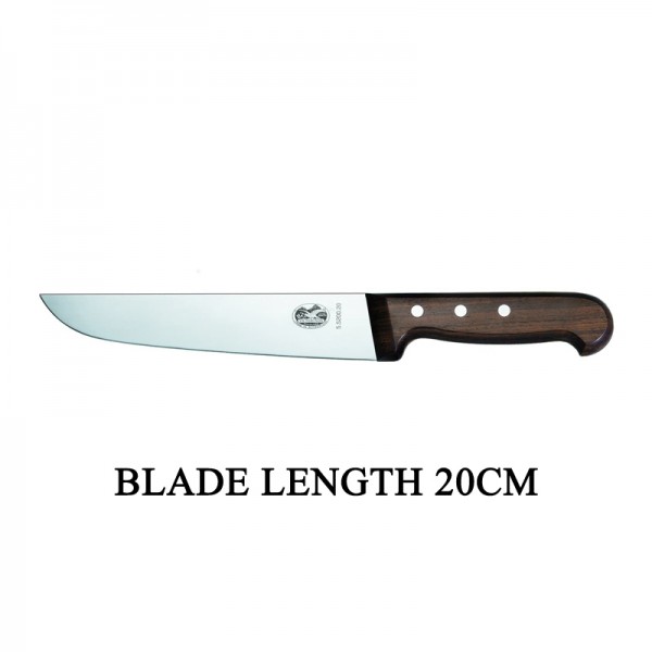 Victorinox RoseWood 20cm Rigid Wood Broad Blade Butcher Knife 5.5200.20
