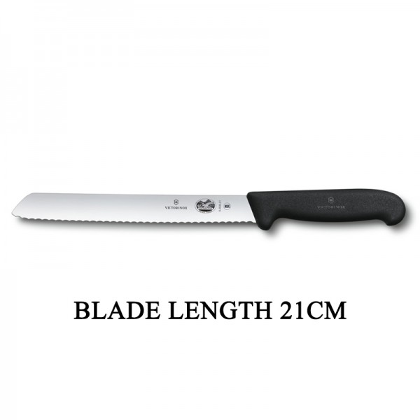 Victorinox Fibrox 21cm Serrated Wavy Edge Bread Knife 5.2533.21