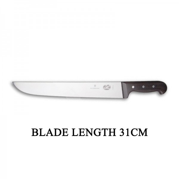Victorinox RoseWood 31cm Rigid Wood Broad Blade Butcher Knife 5.5200.31