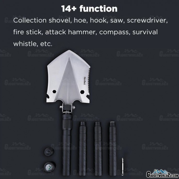 NexTool 14 In 1 Multifunctional Shovel Spade Camping Survival Tools KT5524