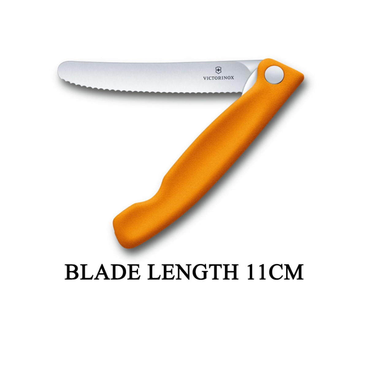 Victorinox Swiss Classic 11cm Wavy Edge Serrated Foldable Paring Knife Orange 6.7836.F9B