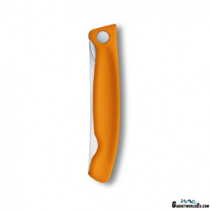 Victorinox Swiss Classic 11cm Wavy Edge Serrated Foldable Paring Knife Orange 6.7836.F9B