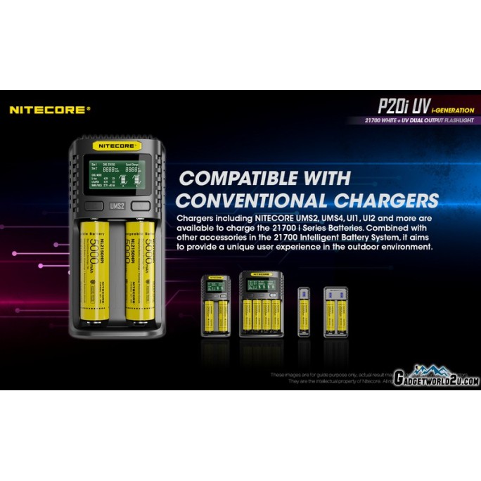 Nitecore P20i UV (P20iUV) Light USB-C Rechargeable LED Flashlight W