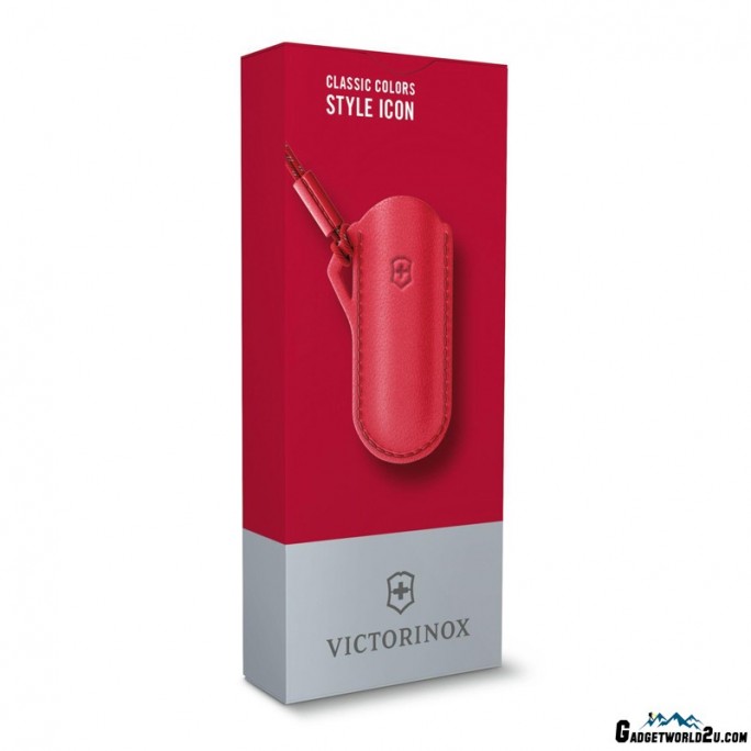 Victorinox Leather Pouch Classic Colors Style Icon Red 58mm 4.0670