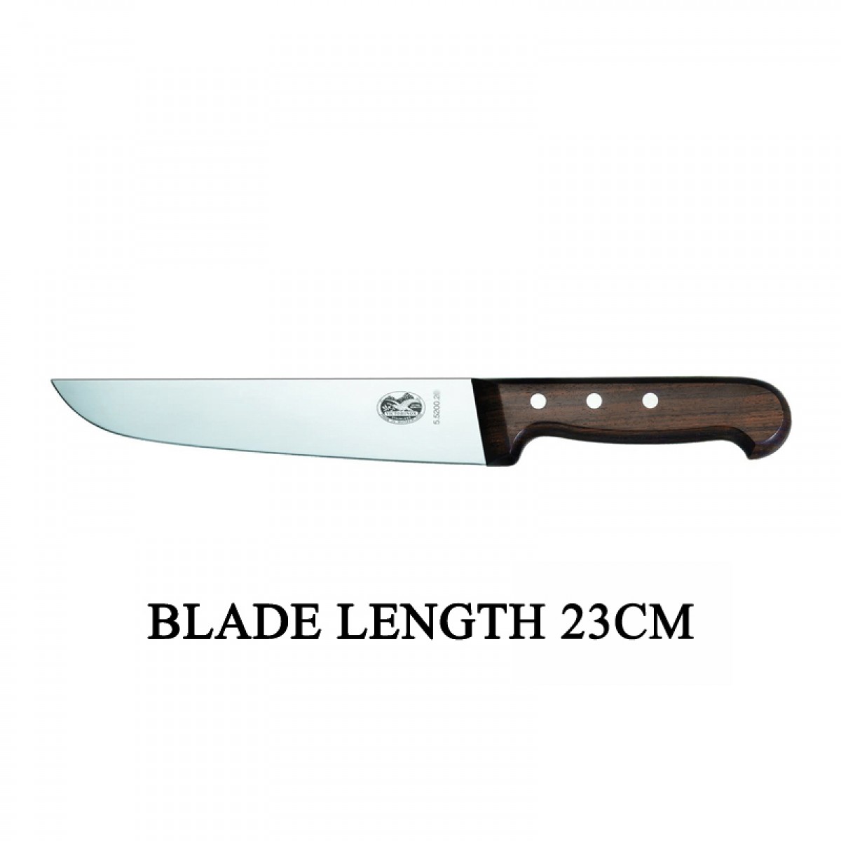 Victorinox RoseWood 23cm Rigid Wood Broad Blade Butcher Knife 5.5200.23