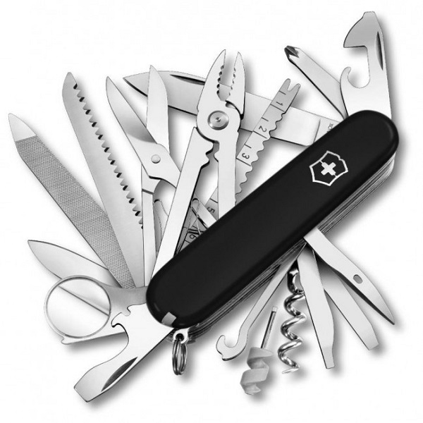 Victorinox Swiss Champ Black Multitool Pocket Knife 1.6795.3