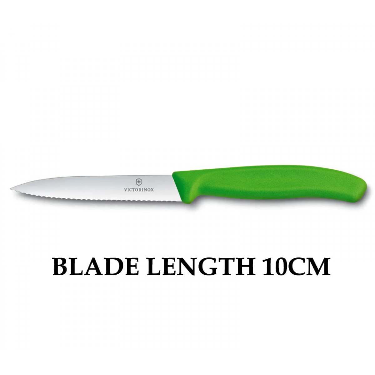 Victorinox Swiss Classic 10cm Wavy Edge Paring Knife Green 6.7736.L4