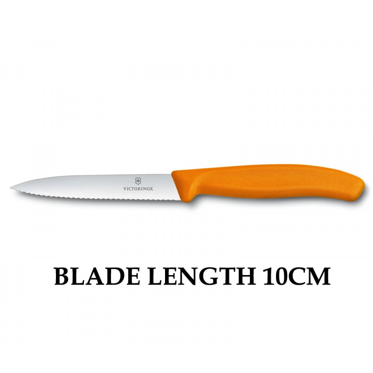 Victorinox Swiss Classic 10cm Wavy Edge Paring Knife Orange 6.7736.L9