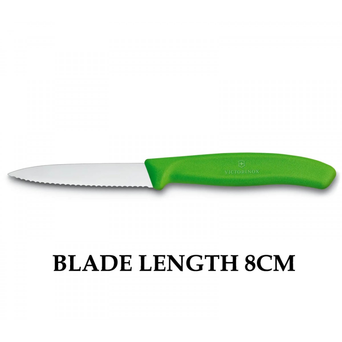 Victorinox Swiss Classic 8cm Wavy Edge Paring Knife Green 6.7636.L114