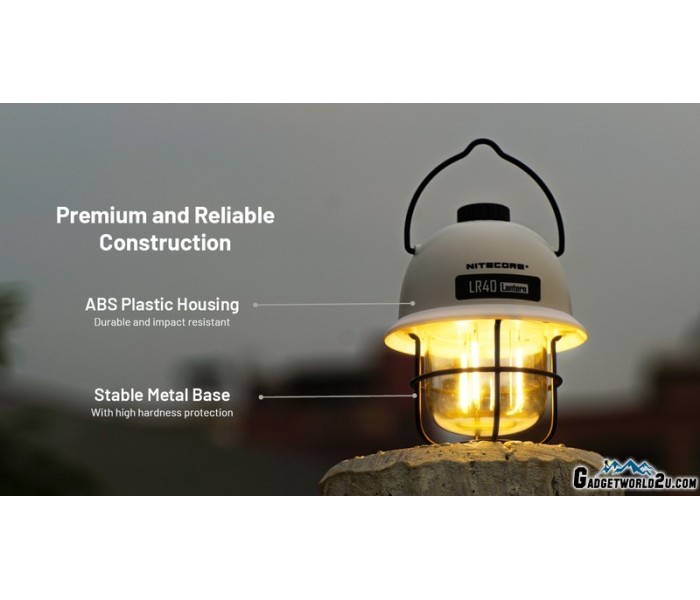 Nitecore LR40 Multifunctional Rechargeable Camping Lantern (White)