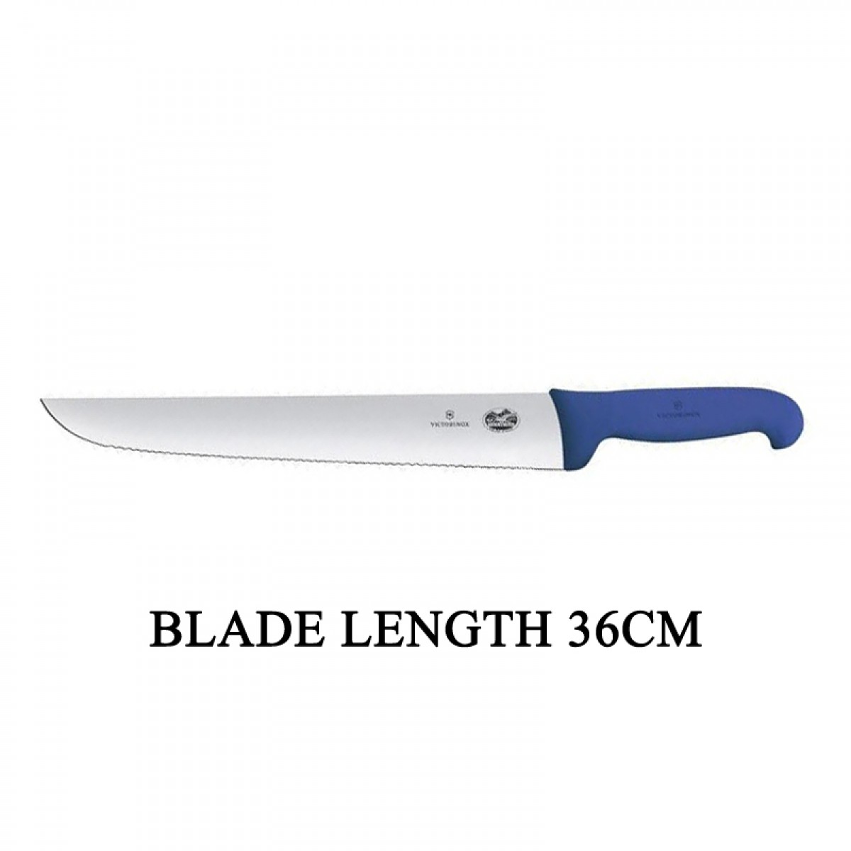 Victorinox Fibrox Blue Handle 36cm Serrated Rigid Fish Knife 5.5232.36