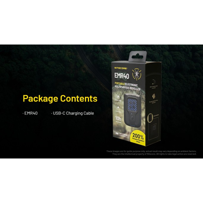 Nitecore EMR40 Portable Rechargeable Electronic Mosquito Repeller MOLLE SYSTEM Compatible