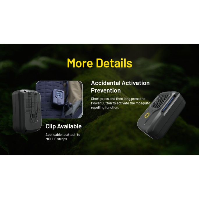 Nitecore EMR40 Portable Rechargeable Electronic Mosquito Repeller MOLLE SYSTEM Compatible