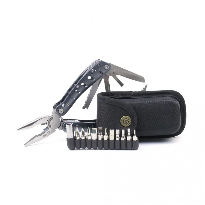 Ganzo G101H Full Size Grey Handle Multitool Plier with Bits