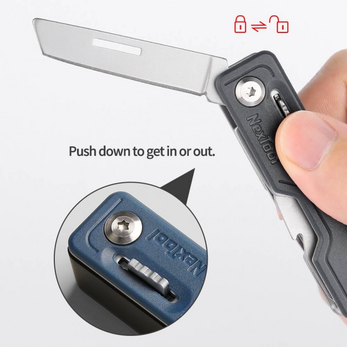 NexTool 10-in-1 Multifunctional Knife NE20098 (Olive Drab) Pocket Size Multitool