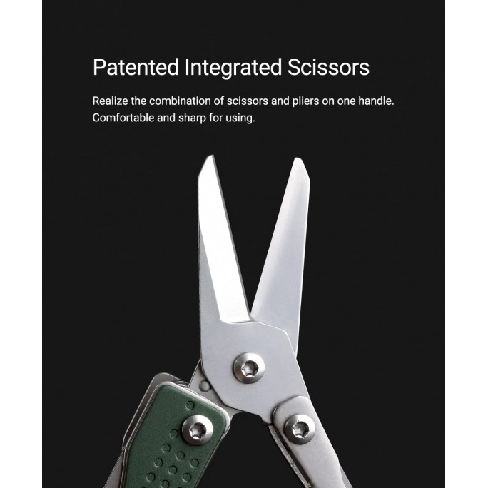 NexTool 11-in-1 Mini Flagship NE20050 (Green) Steel Full Size Pliers Scissors Multifunctional Multitool