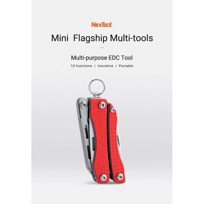 NexTool 11-in-1 Mini Flagship NE20051 (Red) Steel Full Size Pliers Scissors Multifunctional Multitool