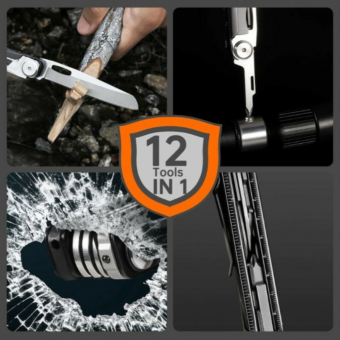 NexTool 12-in-1 Knight NE20153 EDC Steel Knife Scissors Multifunctional Multitool