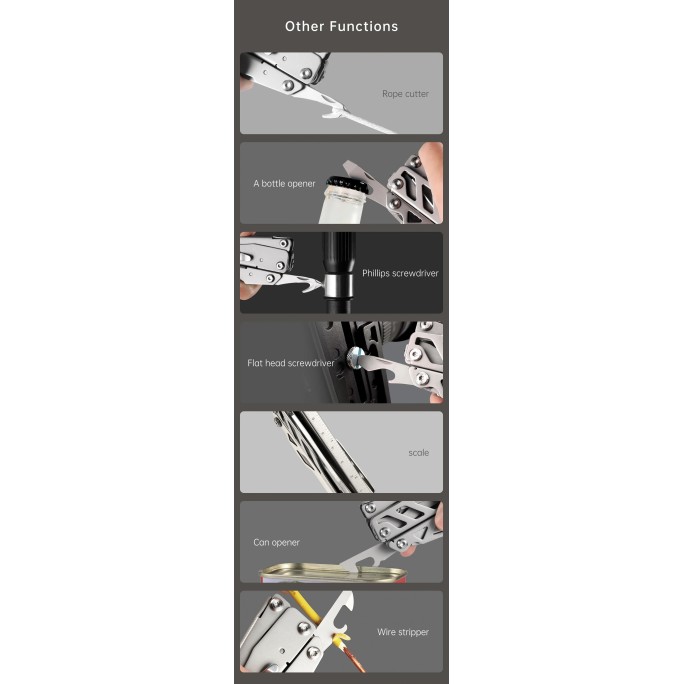 NexTool 16-in-1 Flagship Pro (Blade Replace) NE20232 Steel Full Size Pliers Scissors Multitool