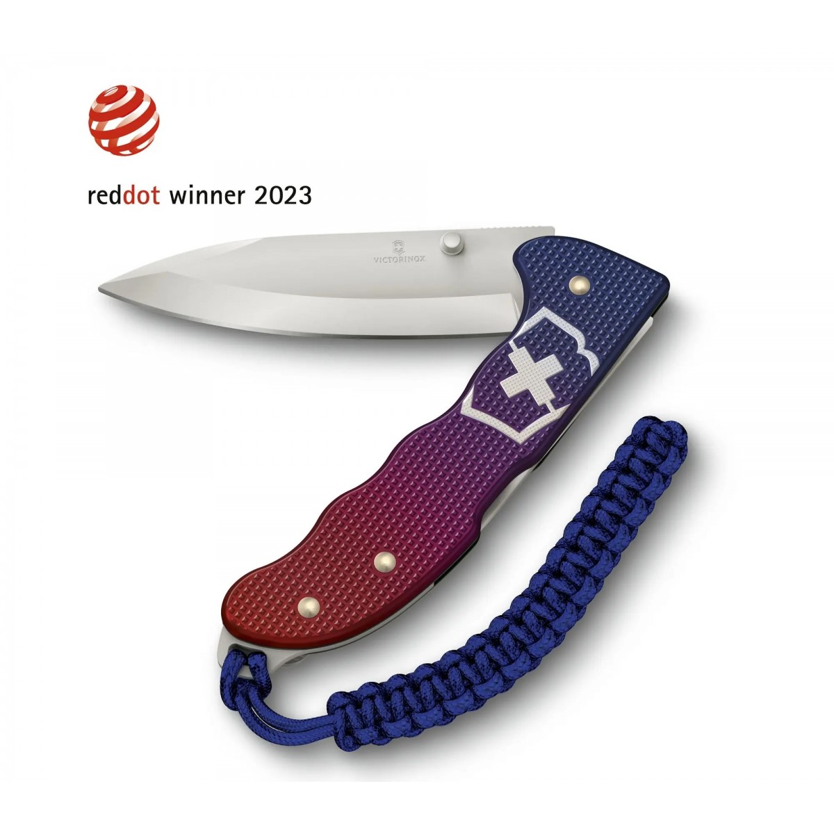 Victorinox Evoke Alox Blue Folding Knife 0.9415.D221