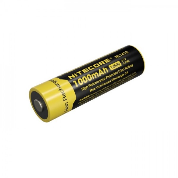 14500 Li-ion Battery 3.7V 1100mAh Protected Cell (2 Batteries)