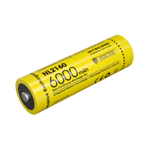 Nitecore 21700 6000mAh 8A 3.6V Rechargeable Li-ion Battery NL2160