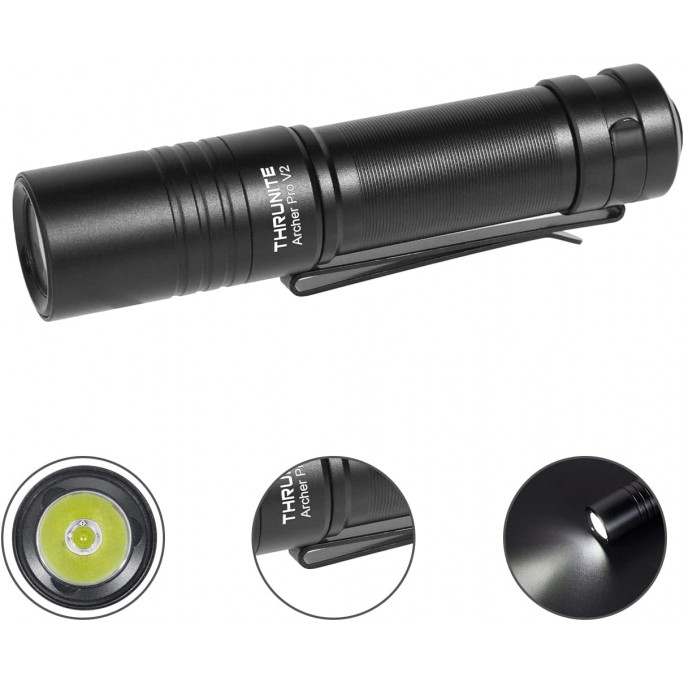 ThruNite Archer Pro V2 Black NW Hi Performance LED 950L USB Rechargeable Flashlight
