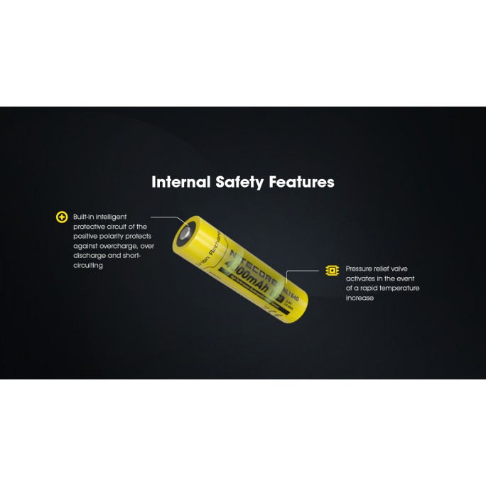 Nitecore 18650 4000mAh 5A Protected Li-ion Rechargeable Battery NL1840
