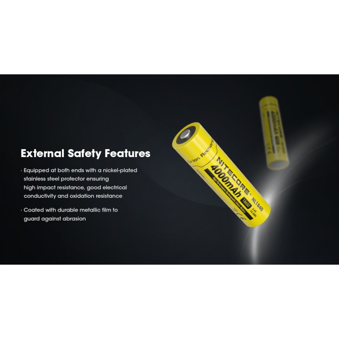 Nitecore 18650 4000mAh 5A Protected Li-ion Rechargeable Battery NL1840