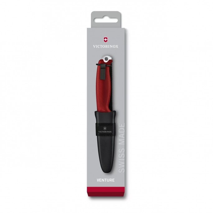 Victorinox Venture Red Fixed Blade Full Tang Knife 3.0902