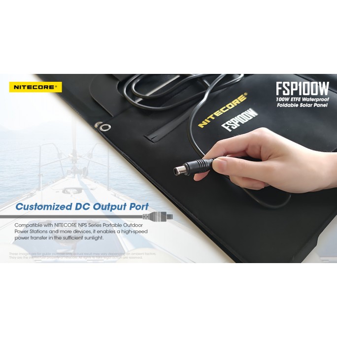 Nitecore FSP100W 100W ETFE Waterproof Foldable Solar Panel