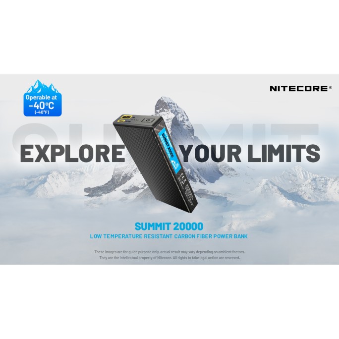 Nitecore SUMMIT 20000 Low Temperature (-40°C) Resistant Lightweight QC 3.0 PD USB-C 20000mAh Power Bank