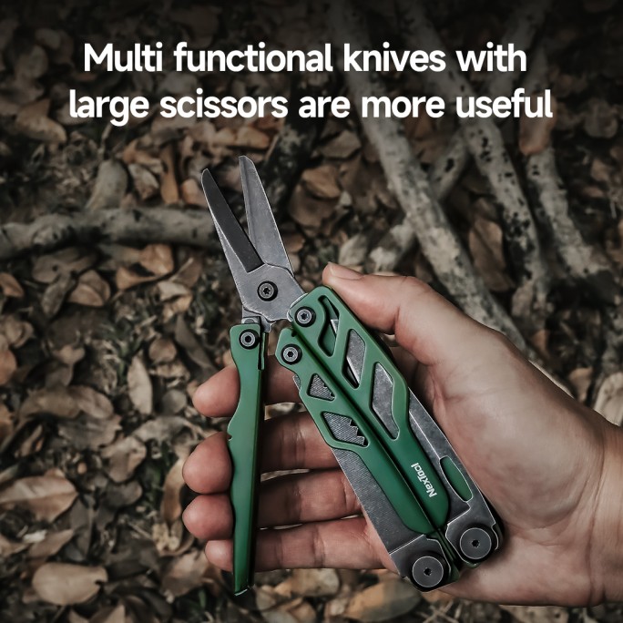 NexTool Flagship Pro NE20279 (Red) 16-in-1 Steel Full Size Pliers Scissors Multitool