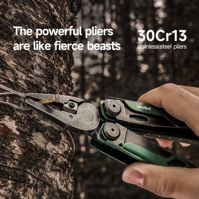 NexTool Flagship Pro NE20279 (Red) 16-in-1 Steel Full Size Pliers Scissors Multitool