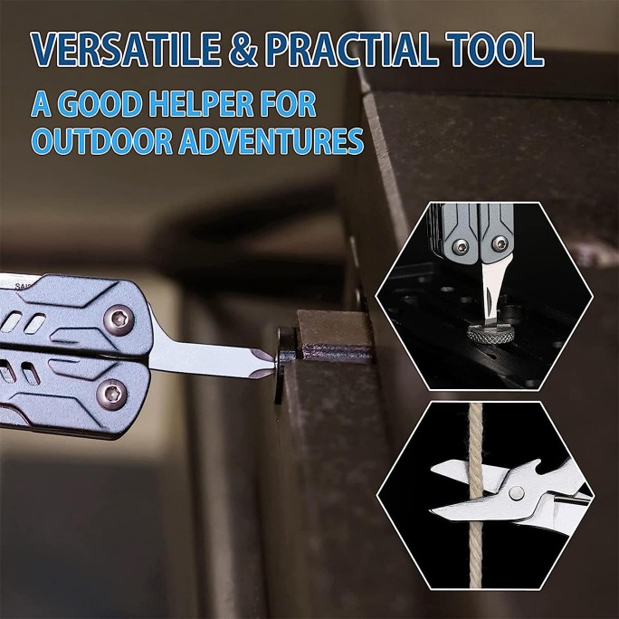 NexTool Mini Sailor NE20156A (Black) 10-in-1 EDC Steel Pliers Knife Scissors Multifunctional Multitool