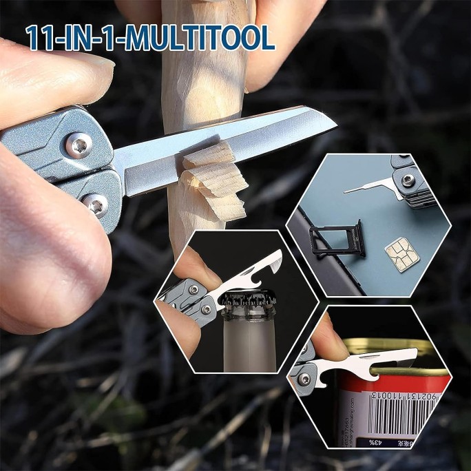 NexTool Mini Sailor NE20156A (Black) 10-in-1 EDC Steel Pliers Knife Scissors Multifunctional Multitool